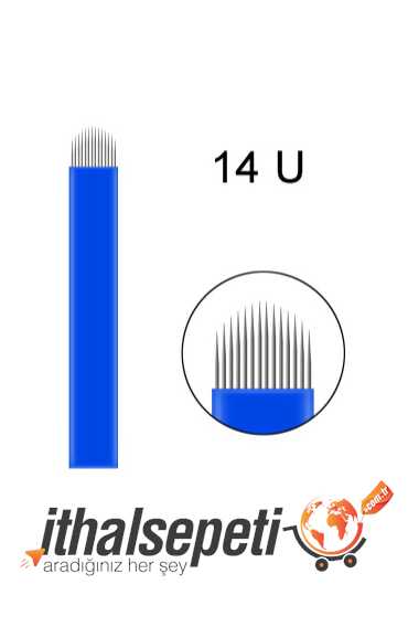 14U Microblading İğnesi Mavi